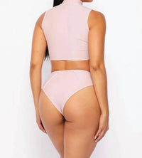 Hot & Delicious - Fair Game Crop Rhinestone Swim Set