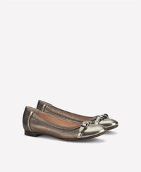 AGL Women's Monika Pebble Flat in metallic - women's flats
