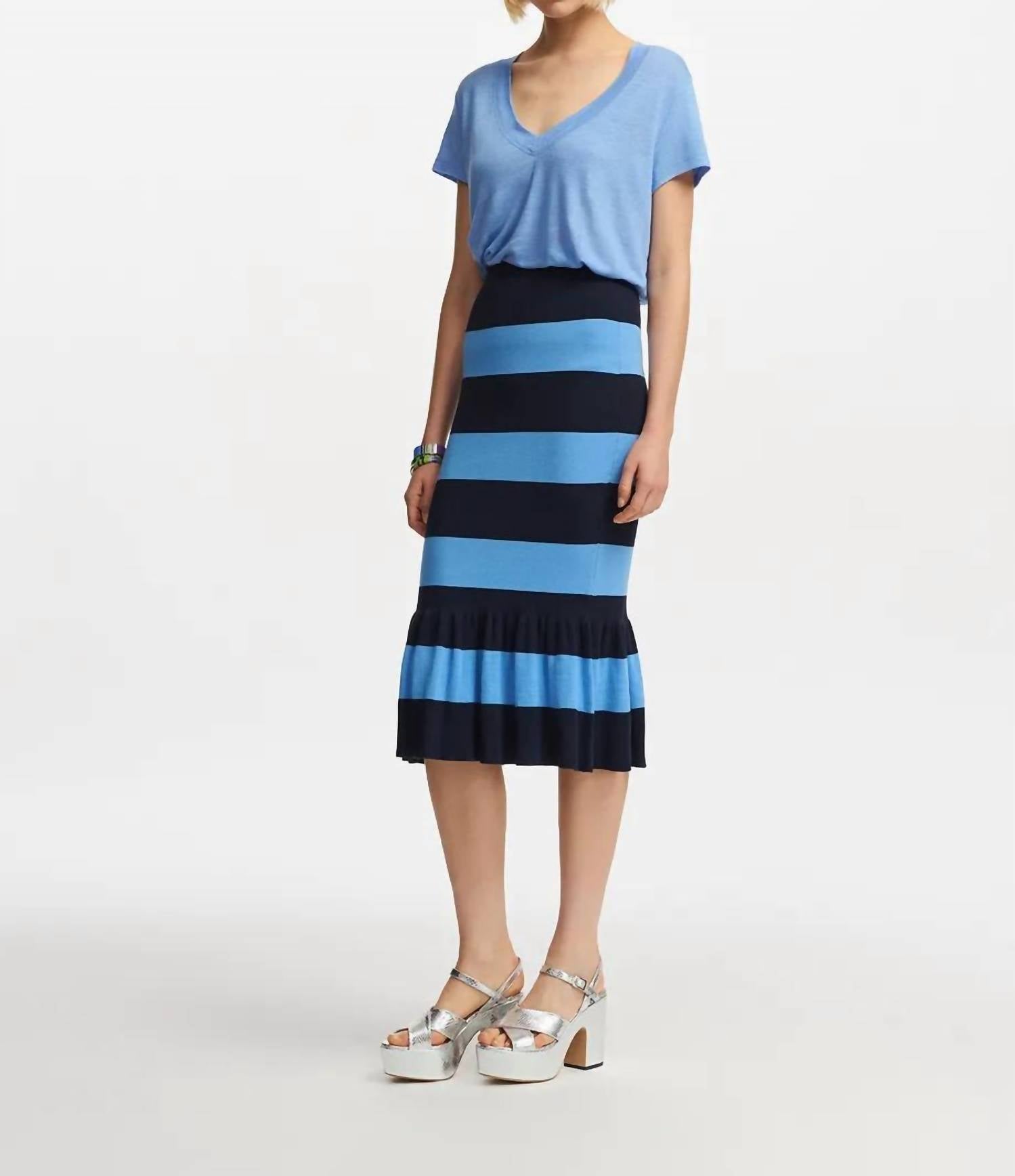 Essentiel Antwerp - Fiesta Striped Knitted Skirt