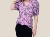 Ivy Jane - Oriana Toile Ruffle Sleeve Top