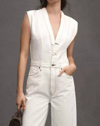 Etica - Camden V-neck Jumpsuit