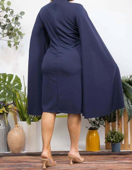 Karen Kane - Cape Sleeve Midi Dress