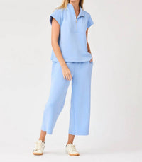 Mary Square Sabrina Pant in blue - women's pants - view 4