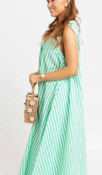 Karlie - Seersucker Scoop Maxi Dress