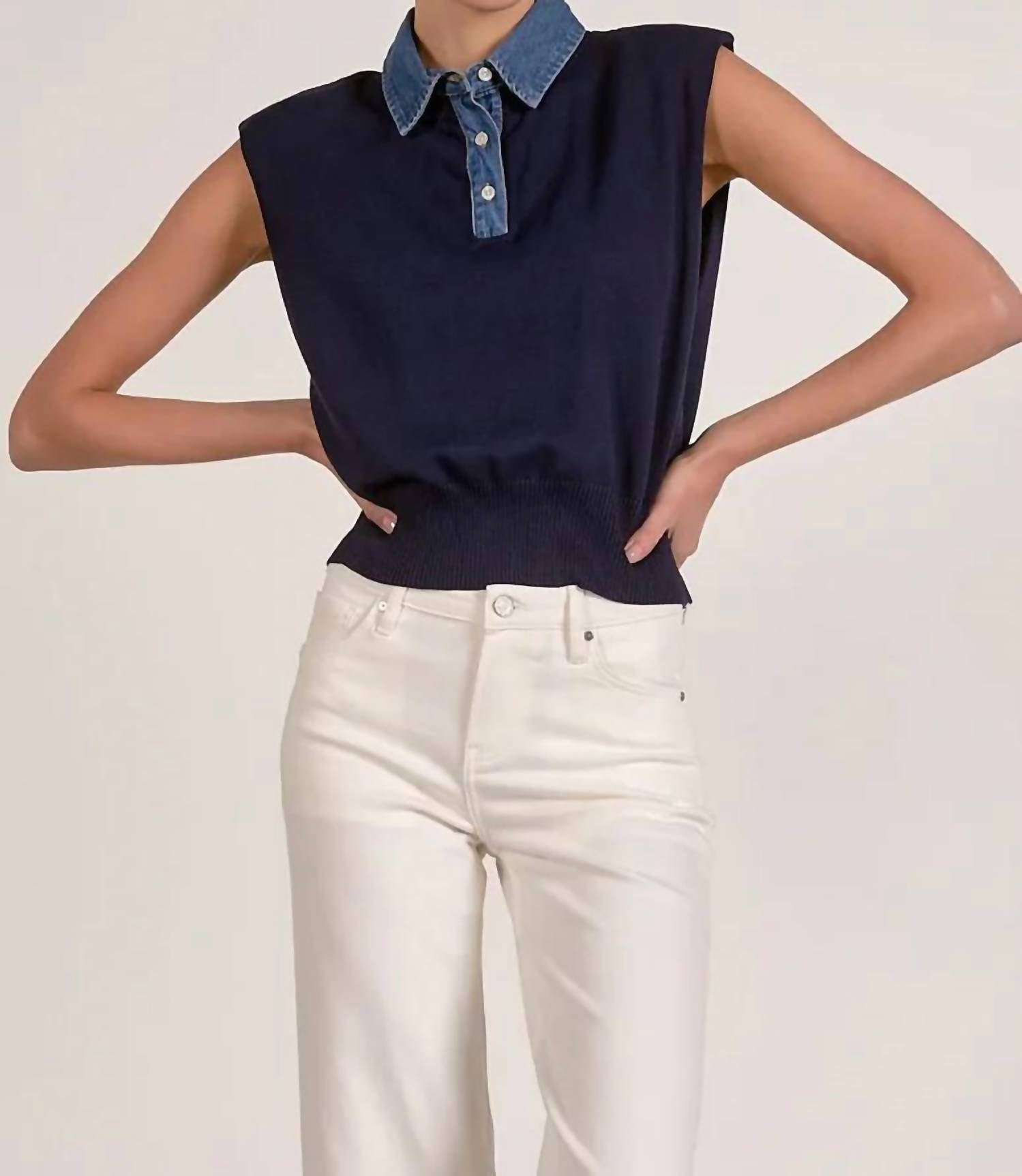 Elan - Piper Cap Sleeve Sweater