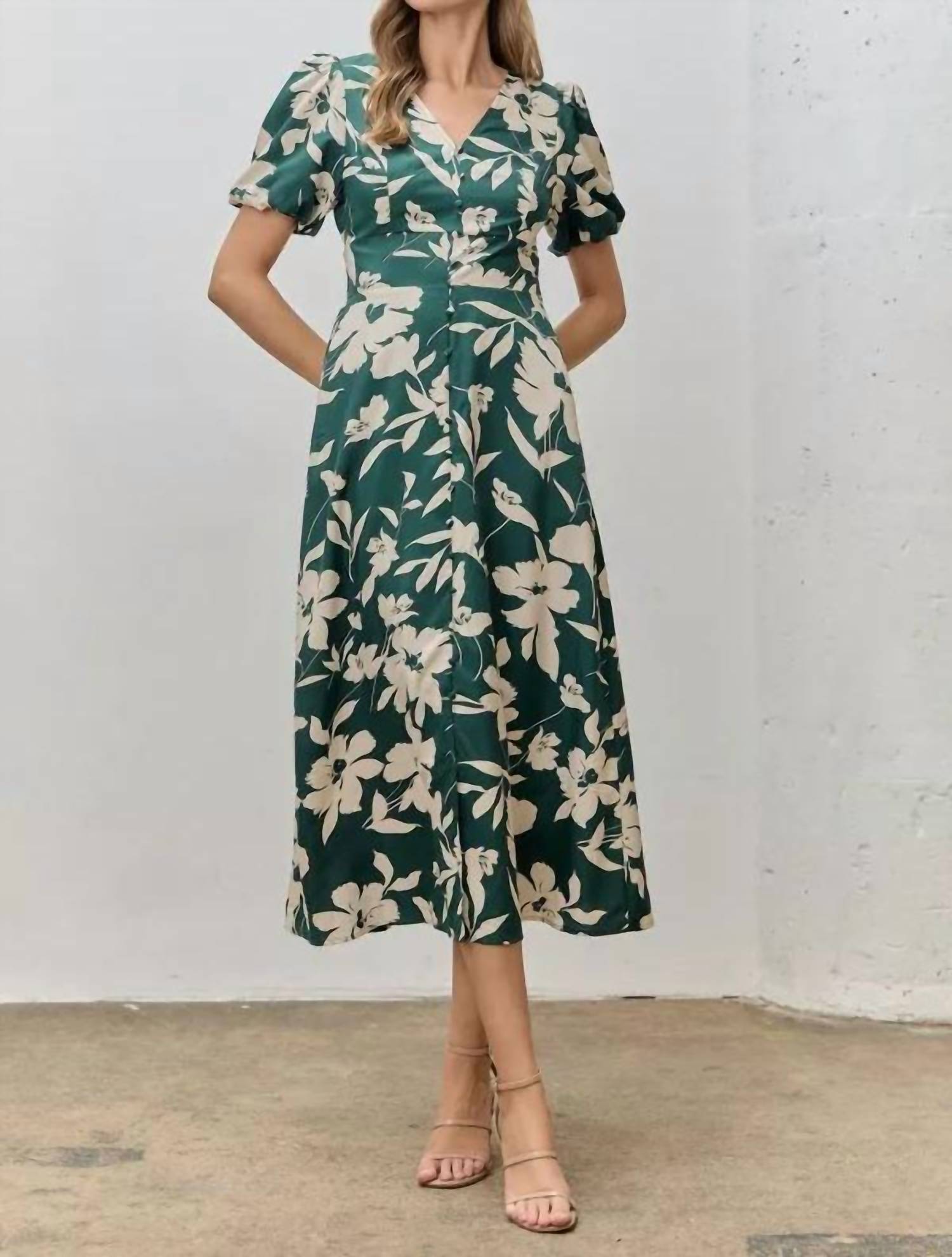 Polagram - Evelyn Floral Midi Dress