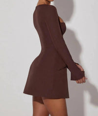 Oh Polly - Taesha Square-neck Structured Tulip Mini Dress