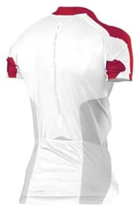 2XU Women's Elite Sublimated Cycle Jersey in white watermelon - women's t-shirt - detail view