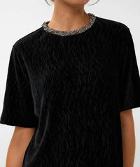 Esqualo - Viva Velvet Plisse Top
