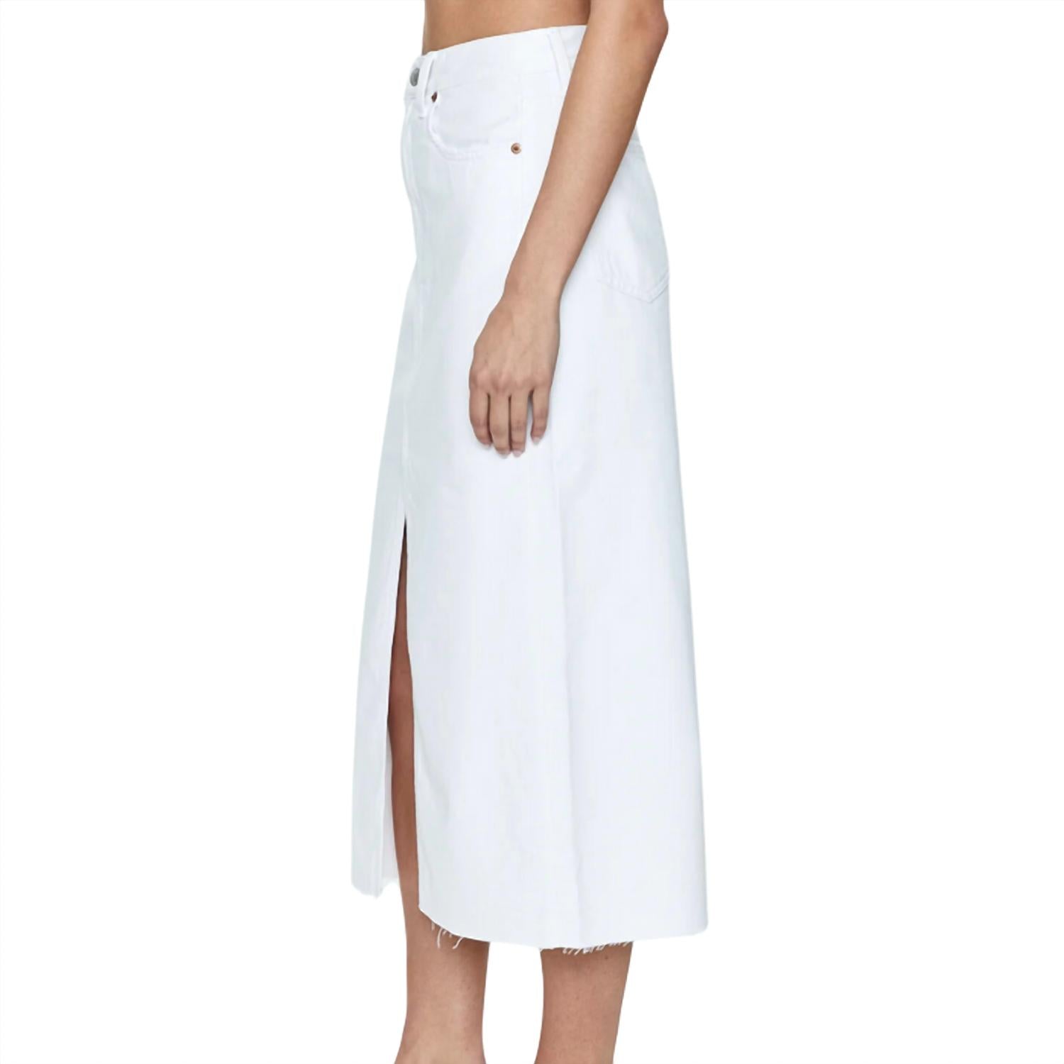PISTOLA Alice Midi Skirt in white 2 - women's skirt - detail view