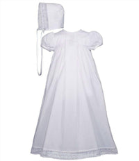Little Things Mean a Lot Kid's Victorian Style Christening Baptism Gown in white - kids' dress