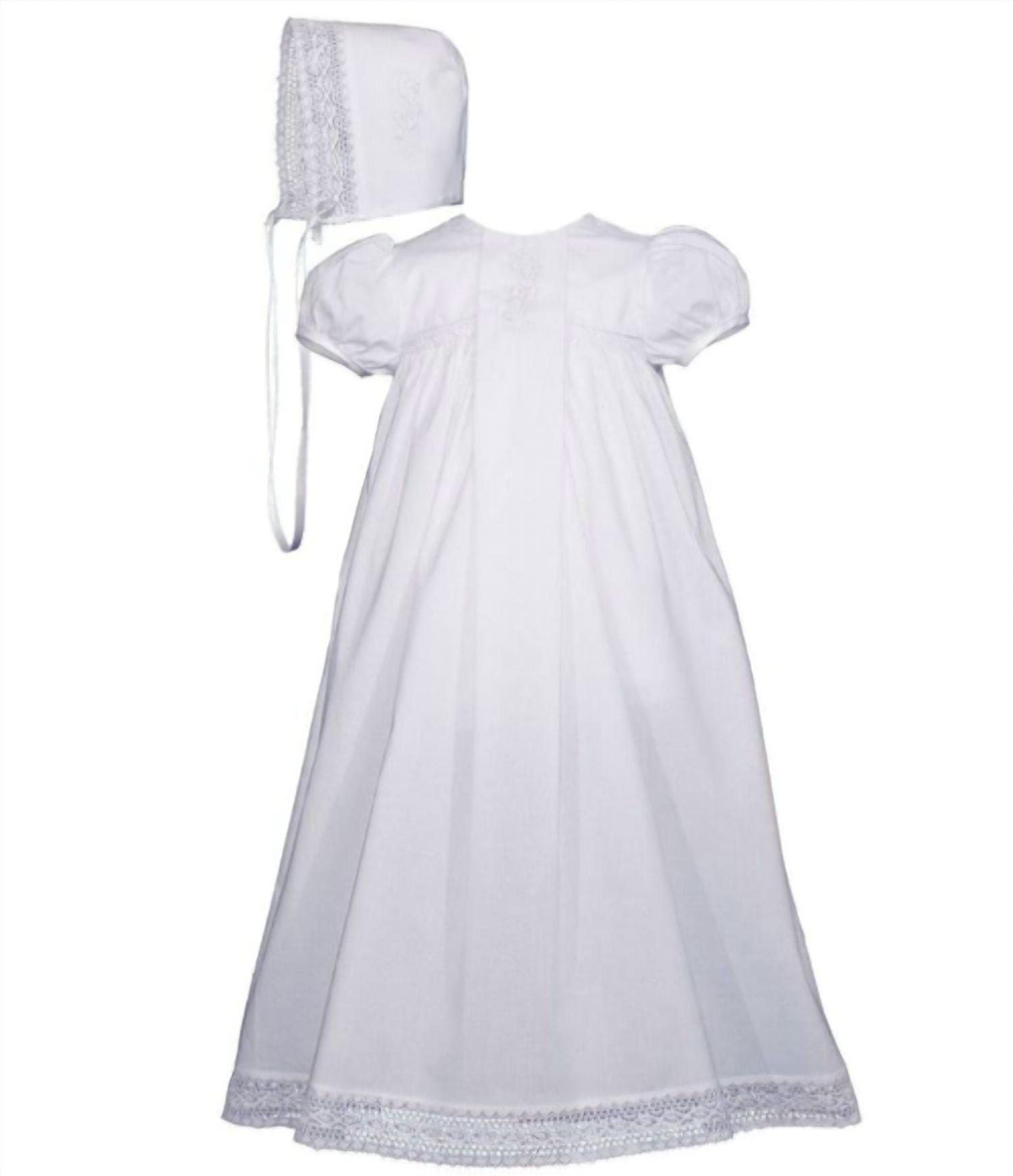 Little Things Mean a Lot Kid's Victorian Style Christening Baptism Gown in white - kids' dress