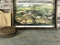 Second Chance Art & Accessories - Vintage 1904 Yellowstone National Park Framed Map