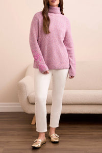 Tribal - Embroidery Turtleneck Sweater