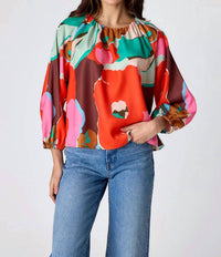 Crosby by Mollie Burch Claudia Crew Blouse in o keefe - women's blouse - view 4