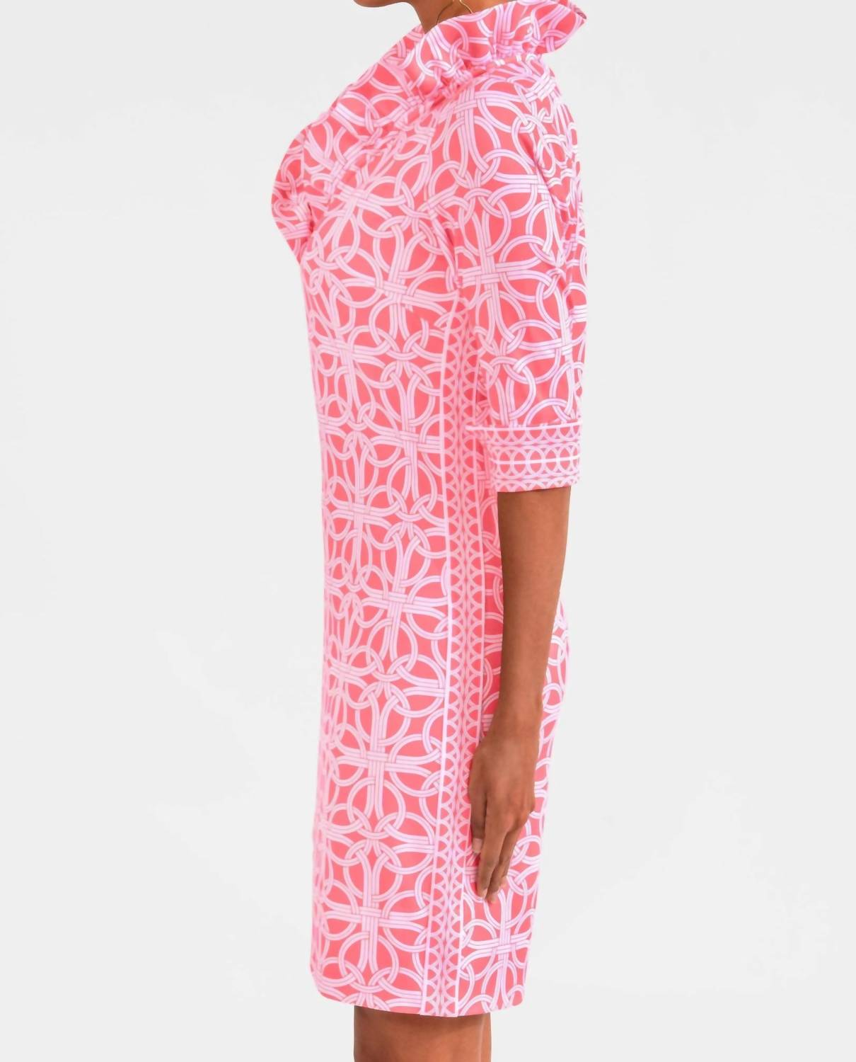 Gretchen Scott - Jersey Ring Toss Ruffneck Dress