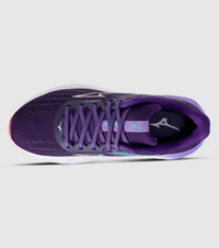 MIZUNO Women's Wave Inspire 21 Running Shoe in vintage indigo white - women's shoe - detail view
