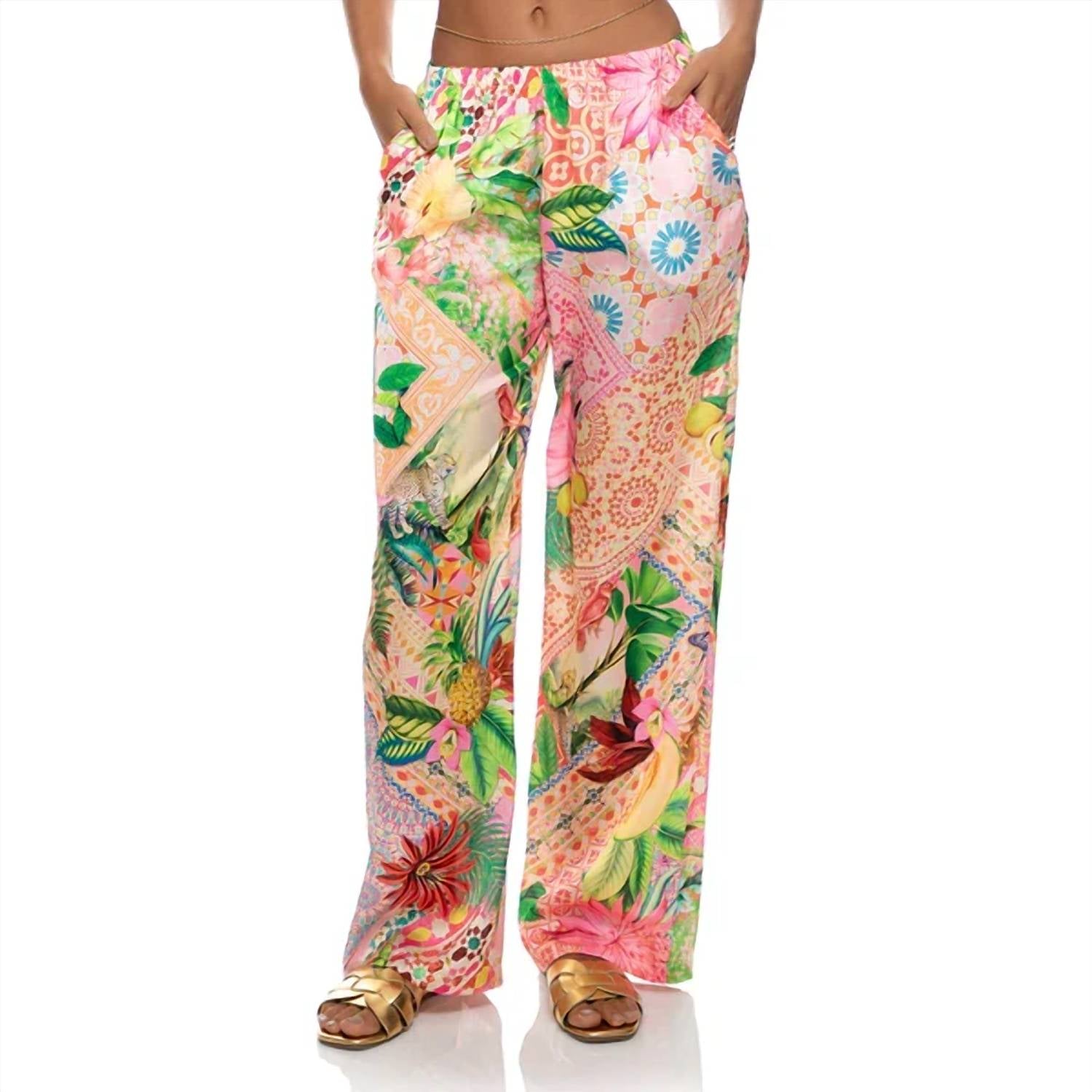 Luli Fama - Opulent Eden Elastic Waistband Pants