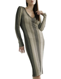 LE SUPERBE 60's Kate Midi Dress in moon glow - women's dress - detail view