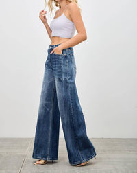 Saige Denim - Mid Rise Wide Leg Jeans
