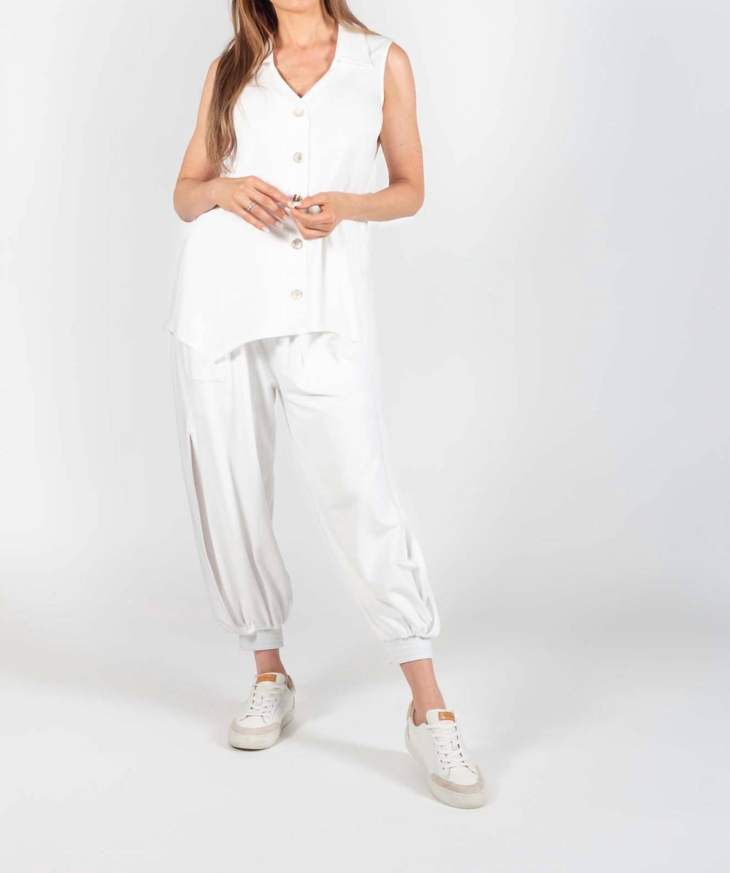 Pure Essence - Bamboo Sleeveless V-neck Top