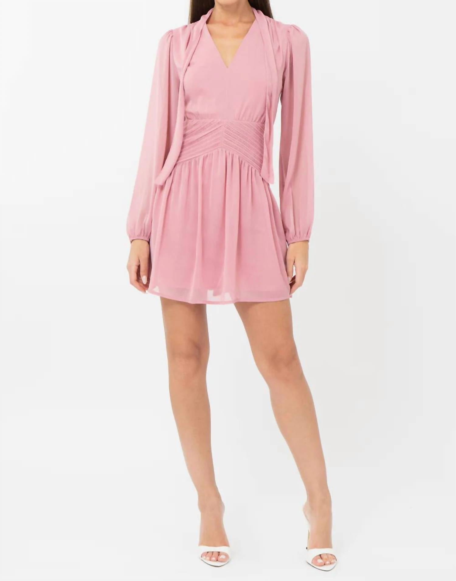 Adelyn Rae - Betsy Neck Tie Mini Dress