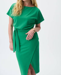 Joseph Ribkoff - Sheath Knee-length Belted Dress