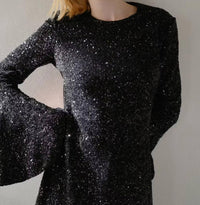 Frame - Women's Sequin Flutter Sleeve Dress