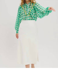 Lele De Baltzac - Edith Plaid Chiffon Top