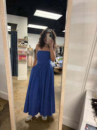 Hyfve - Strapless Flowy Midi Dress