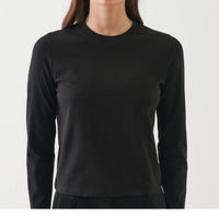Patrick Assaraf - Long Sleeve Iconic Pima Stretch Baby Tee