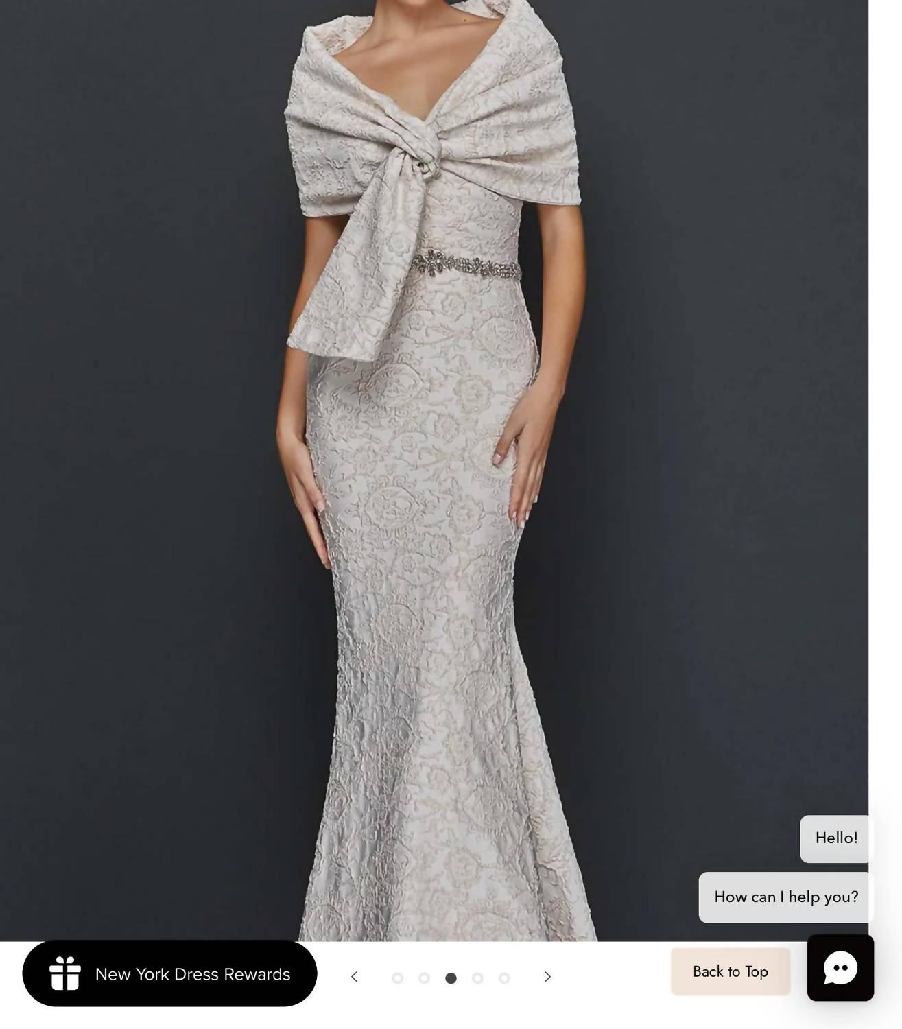 Terani Couture - Off the shoulder Gown with wrap