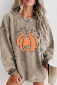 Thomas & Co - Give Thanks Corded Crewneck Sweatshirt