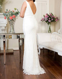 Elizabeth K - Long Sleeveless Wedding Dress