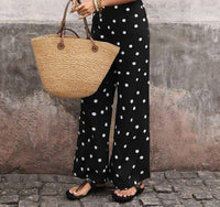Suhkasana - Polka Dot Strapless Wide Leg Jumpsuit