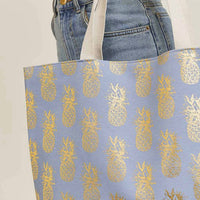 3Am By H&D Accessories - Women's Foil Pineapple Beach Tote Bag