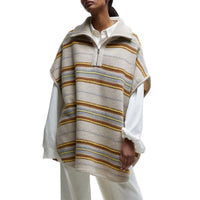CLOSED Women's Turtle Neck Poncho in nude - women's sweater