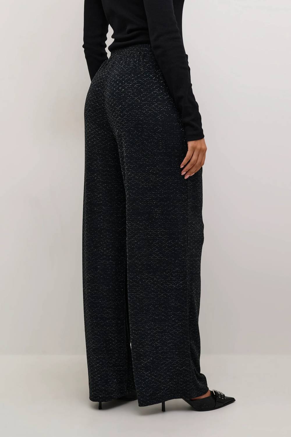 Kaffe - Kaellie Glitter Jersey Wide Leg Trousers