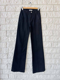 SIMKHAI Ansel Denim Trouser in black - women's pants - detail view