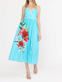 CHRISTY LYNN Leilani Midi Dress in turquoise rose - women's dress - view 5