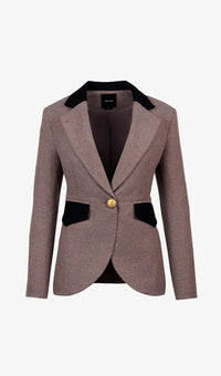 Smythe - Blocked Seamed Long Sleeve Blazer