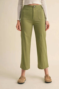 &Merci - High Waist Cropped Wide Leg Pants