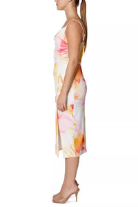 Laundry By Shelli Segal - Cowl Neck Spaghetti Strap Slit Front Jersey Knit Dress
