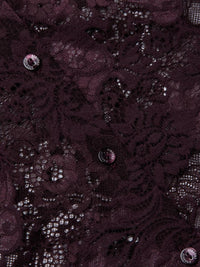 L'Agence Maia Lace Button Down Blouse in dark malbec - women's blouse - view 5
