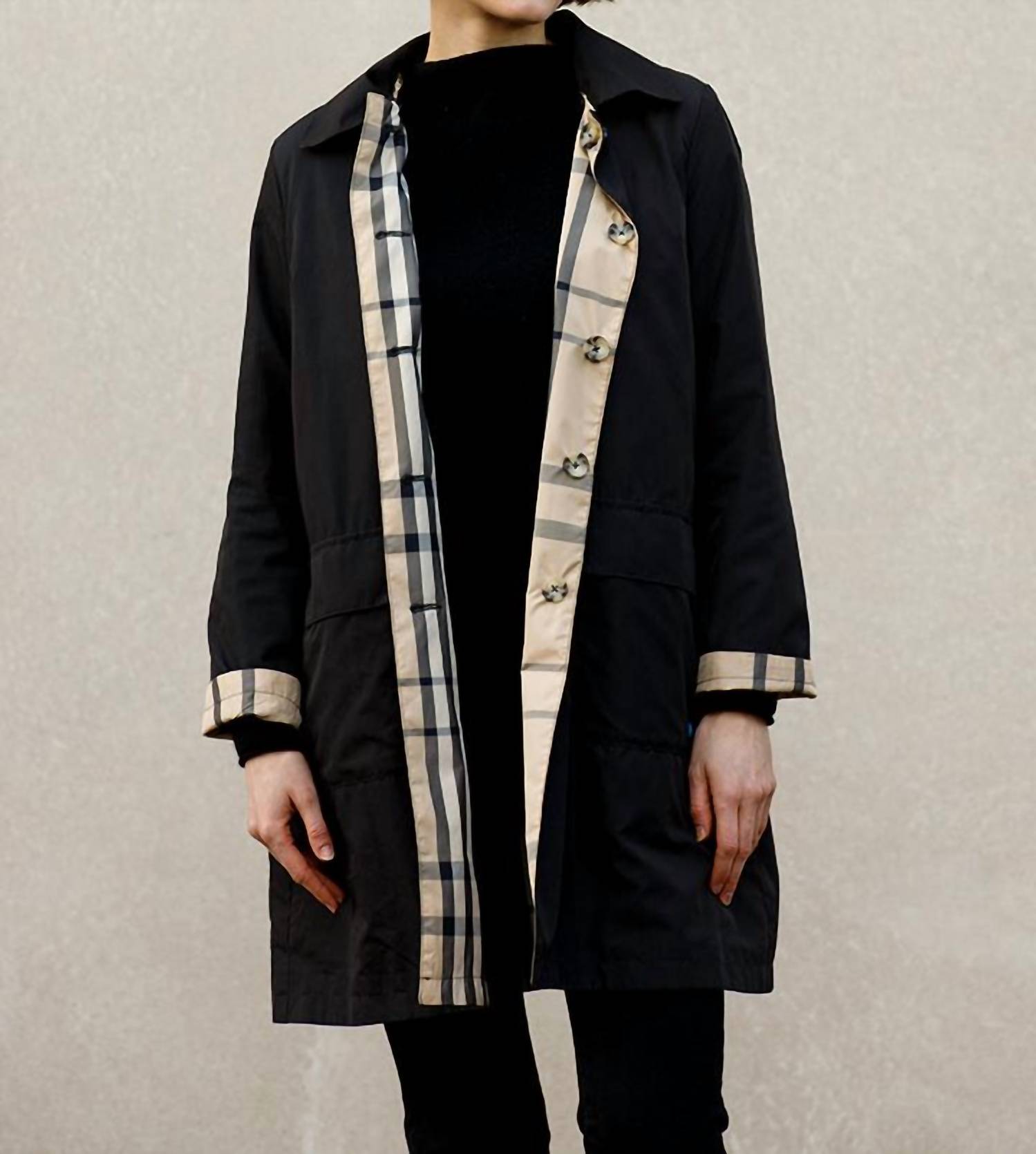 Rainraps - Women's Raintrench With Detachable Hood Rain Trench Coat