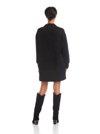 Fifteen Twenty Brenna Mock Neck Dress in black 1 - women's dress - detail view