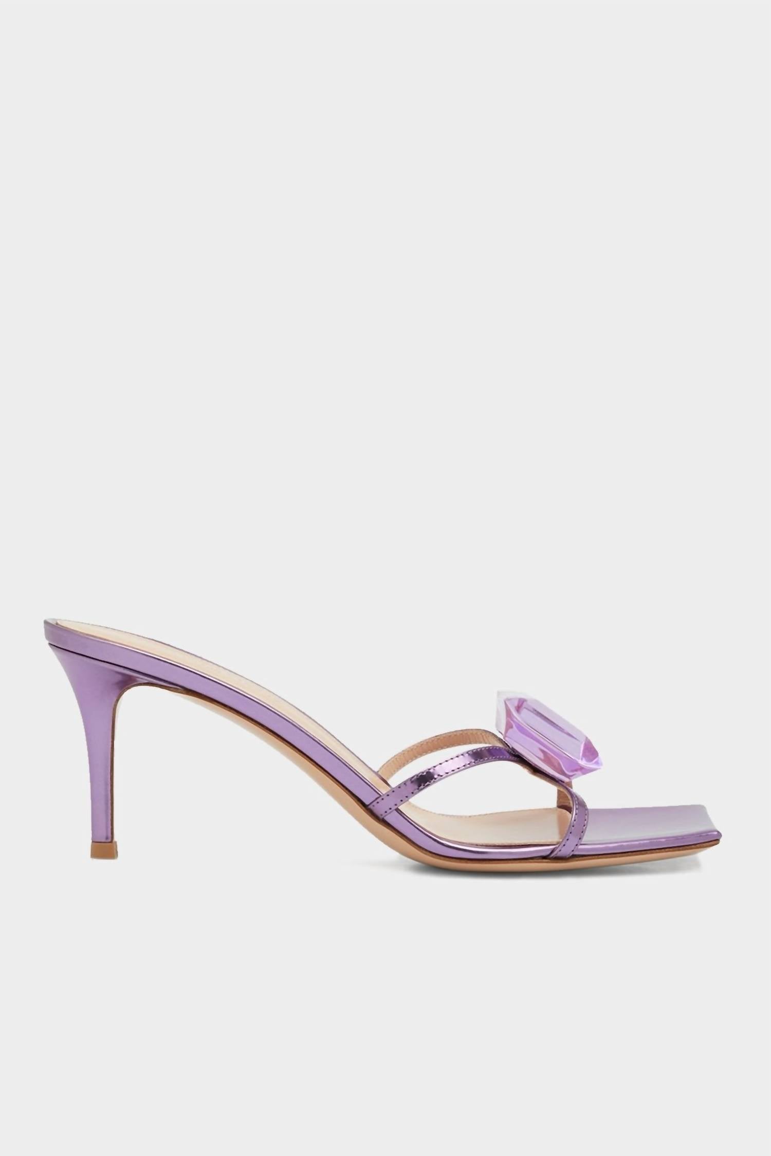 Gianvito Rossi - Women's Jewel Iridescent Leather 70 Mule Sandal