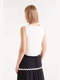Compania Fantastica - Sleeveless Top Wtih Buttons