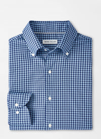 PETER MILLAR Conway Crown Lite Cotton Stretch Shirt in ruddy blue - men's shirt - view 4