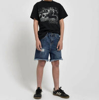 One Teaspoon - Kids Mr. Blacks Denim Shorts